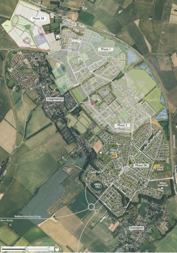 A Map showing the extent of the Northstowe Development