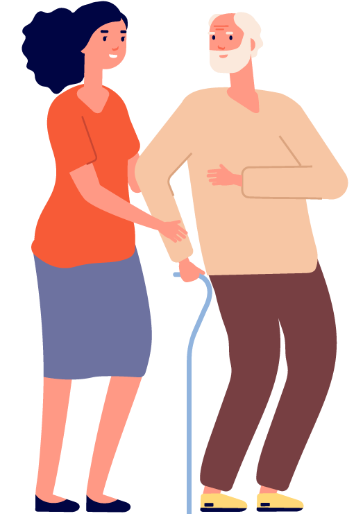 Older Person Getting Support