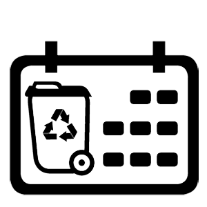 Black icon - Recycle bin calendar