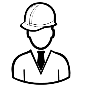 Black icon - man hard hat