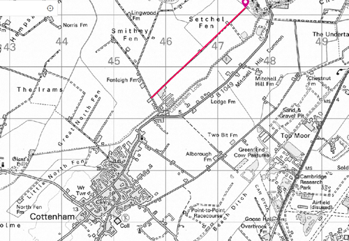 Setchel Drove site location map