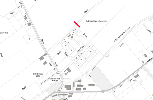 Map of proposed location of gate