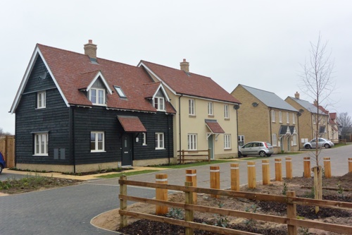 A number of council built homes at Foxton