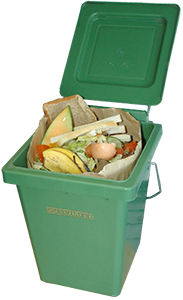 A full kitchen food caddy