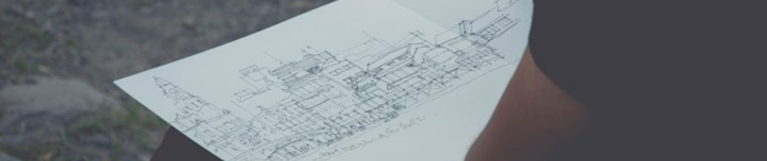 An architect outline drawing