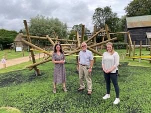 Cllr Bridget Smith and representatives from Eltisley standing in the village's new playground