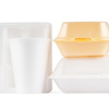 Polystyrene takeaway food packaging