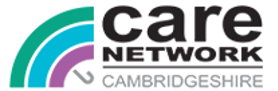 care network Cambridgeshire logo in green, blue and purple
