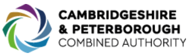 Logo for the Cambridgeshire and Peterborough Combined Authority
