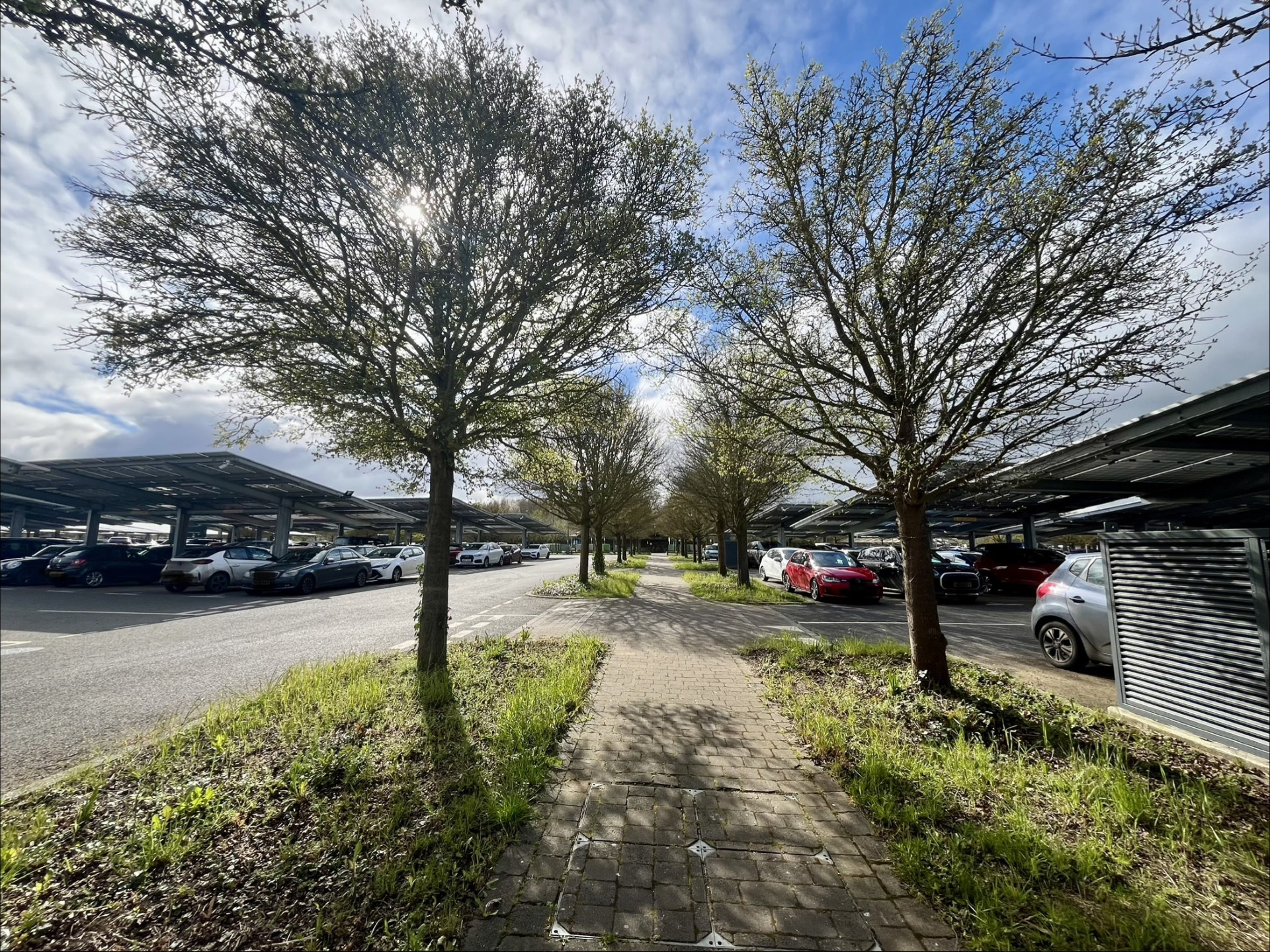 Babraham Park and Ride landscape view