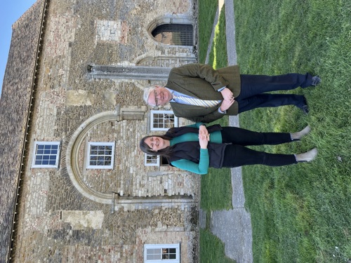 Sarah Michael, Manager of Denny Abbey and the Farmland Museum with Cllr Peter McDonald, Lead Cabinet Member for Economic Development at South Cambridgeshire District Council